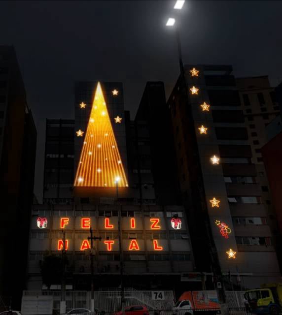Decoração de Natal de Prédios