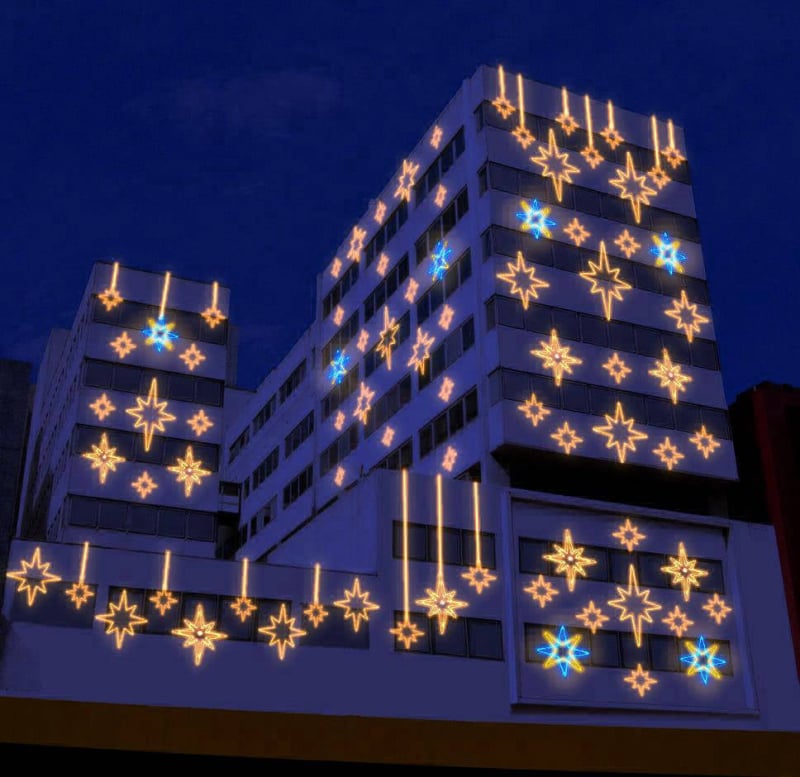 Decoração de Natal de Prédios